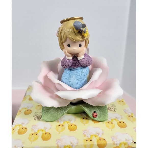 Precious Moments Pink Rose of Sweetness Porcelain Figurine  B16 - Picture 2 of 7